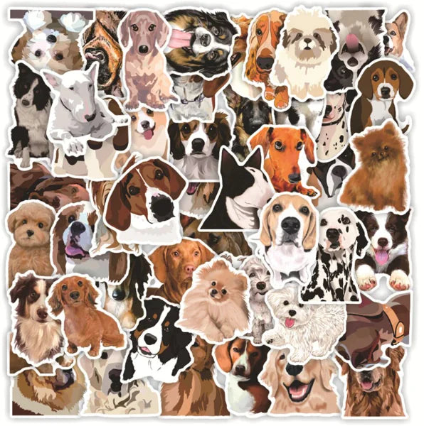 Cute Dog Cartoon Sticker Set